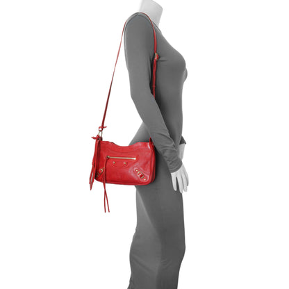 Exclusive Balenciaga Rouge Grained Chevre Leather Holiday Hip Bag — Alternate View 7