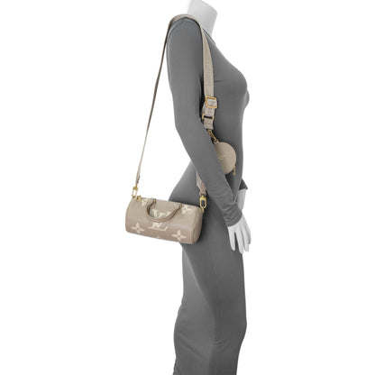 Exclusive Louis Vuitton Tourterelle Grey Empreinte Papillon BB — Lifestyle View