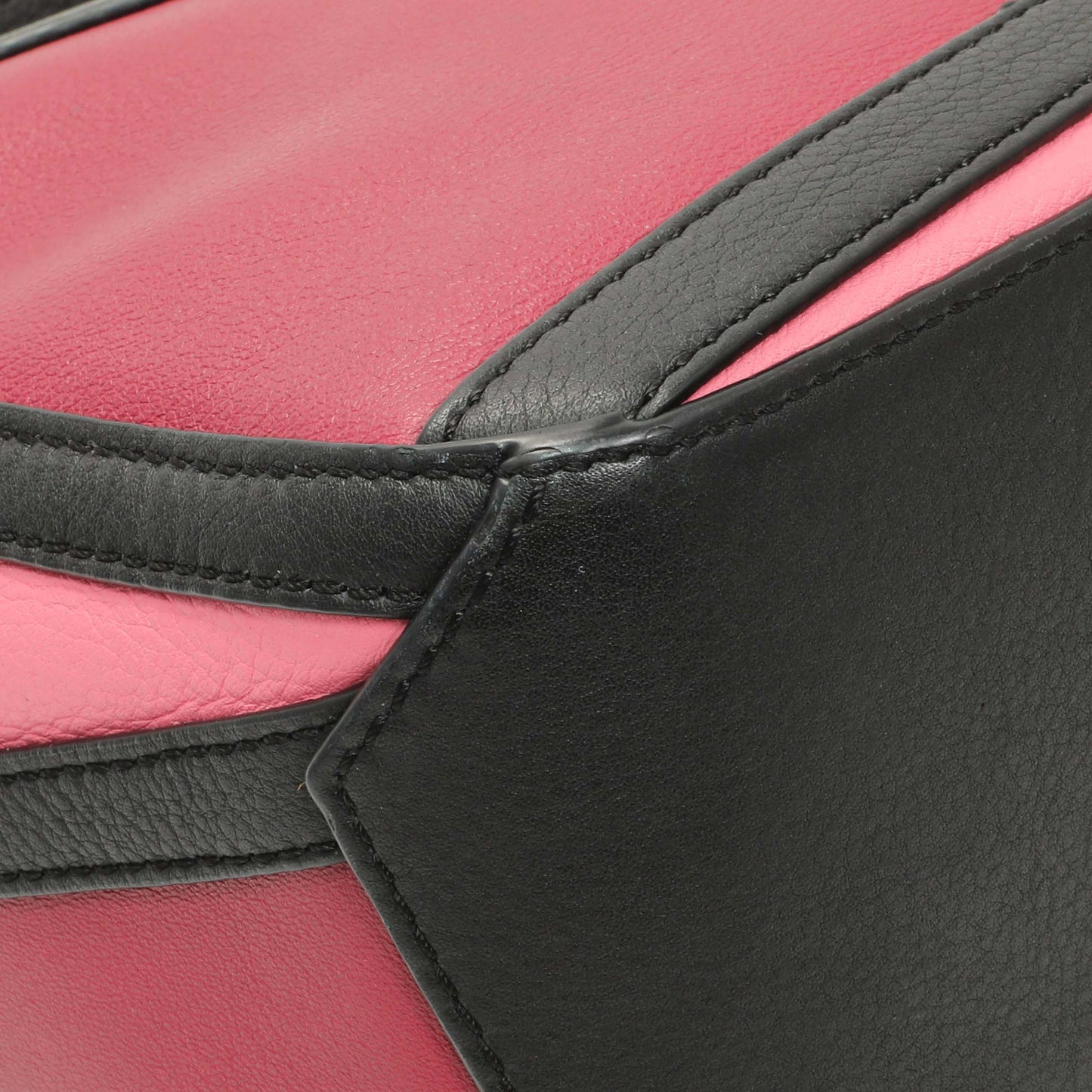 Exclusive Loewe Raspberry Wild Rose Calfskin Small Graphic Puzzle Bag — Top View
