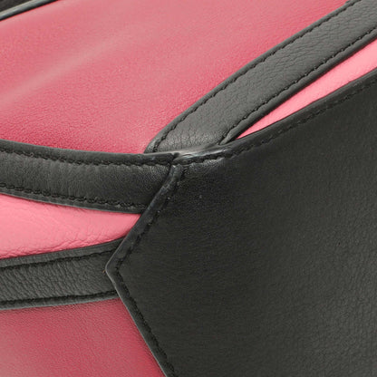Exclusive Loewe Raspberry Wild Rose Calfskin Small Graphic Puzzle Bag — Top View