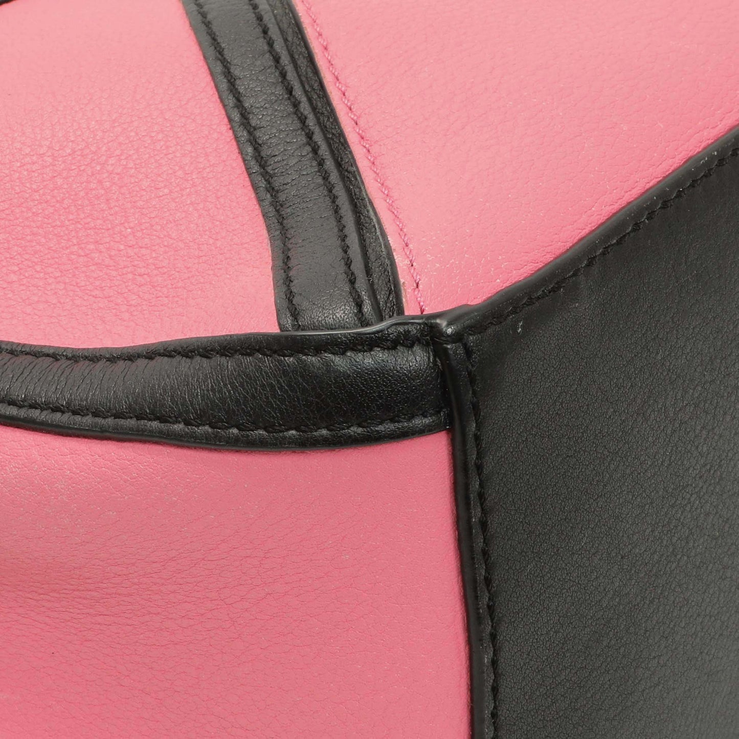 Exclusive Loewe Raspberry Wild Rose Calfskin Small Graphic Puzzle Bag — Lifestyle View