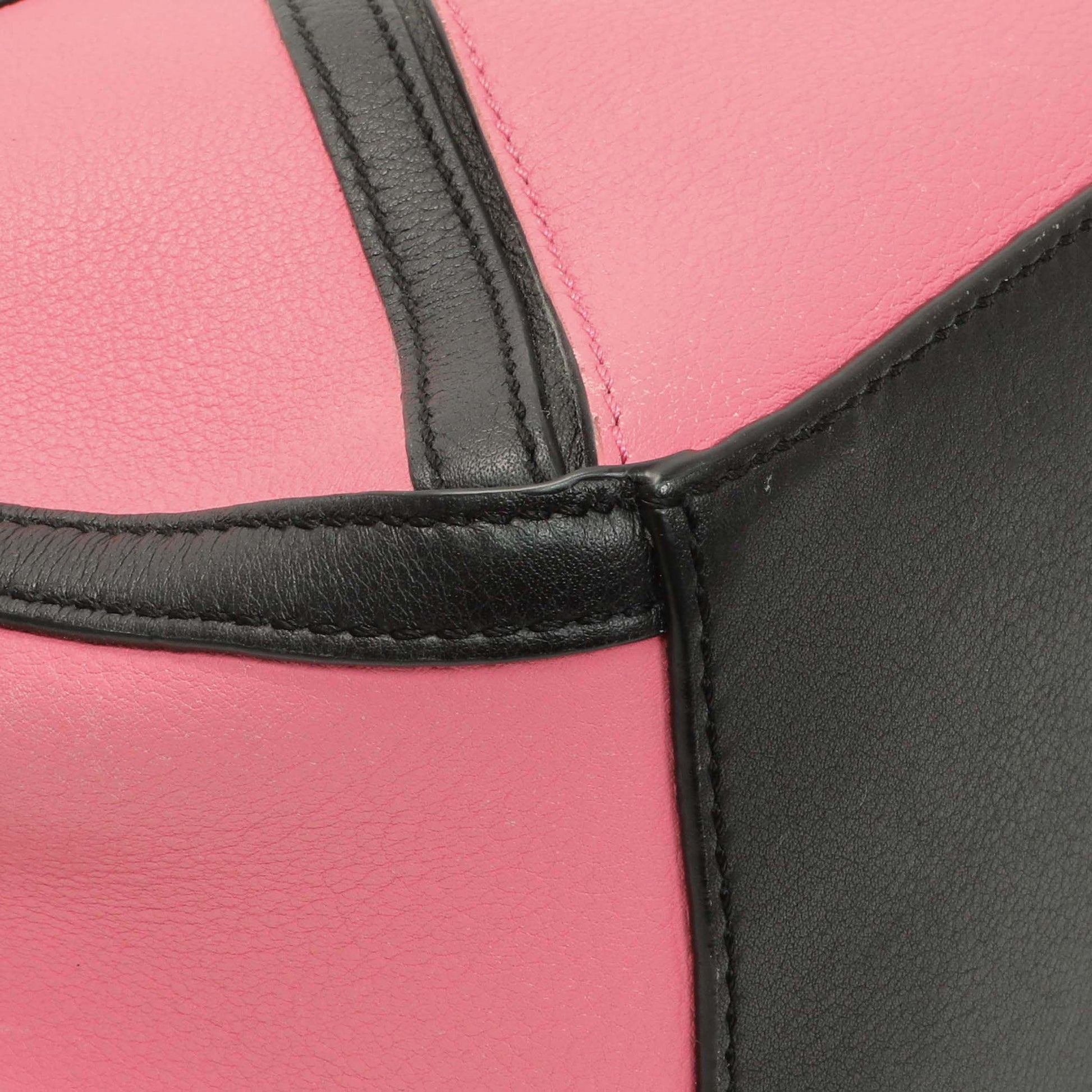 Exclusive Loewe Raspberry Wild Rose Calfskin Small Graphic Puzzle Bag — Lifestyle View