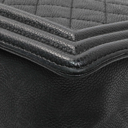 Exclusive Chanel Black Quilted Caviar New Medium Boy Bag — Alternate View 7
