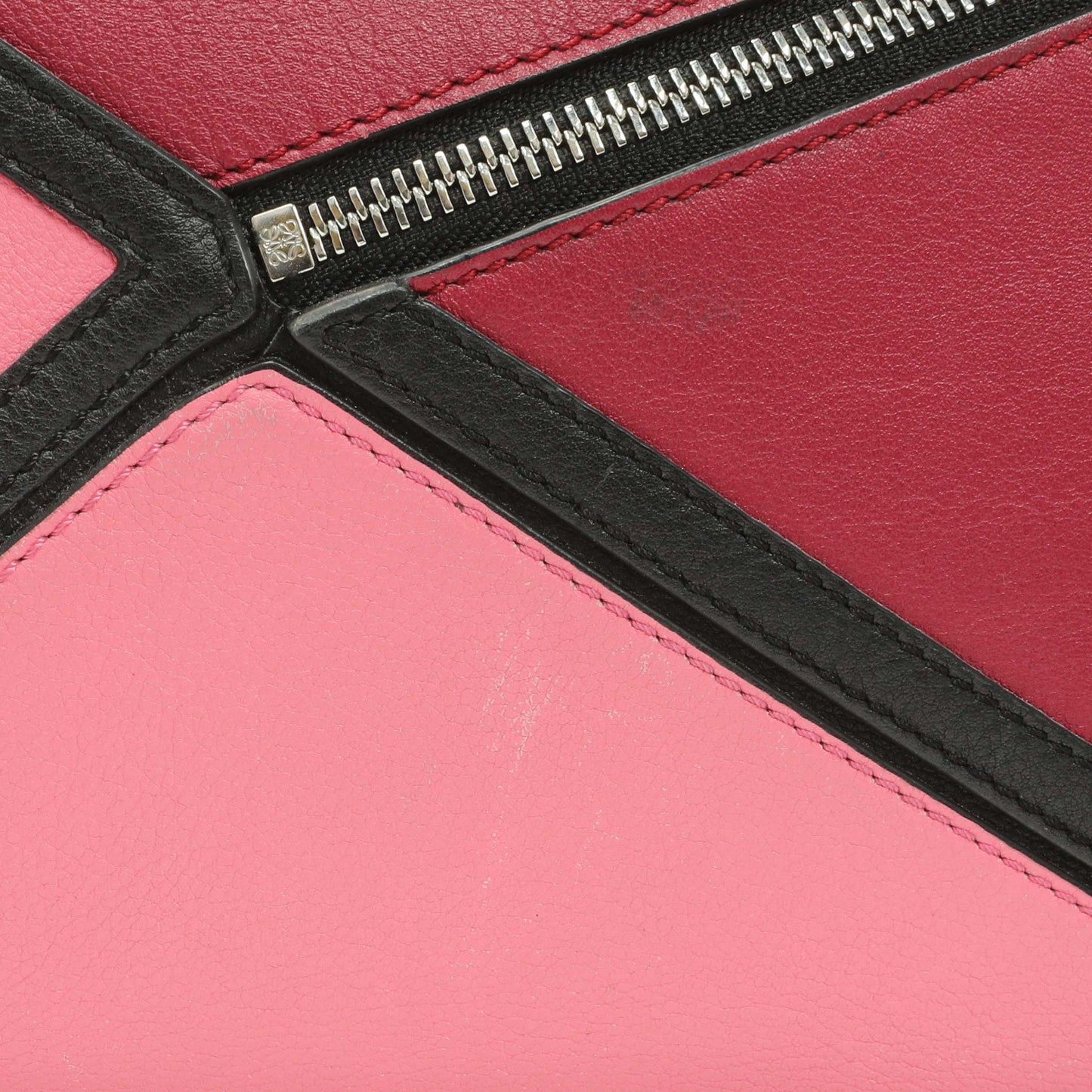 Exclusive Loewe Raspberry Wild Rose Calfskin Small Graphic Puzzle Bag — Alternate View 11