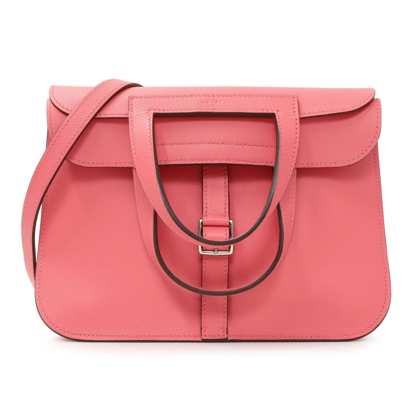 Exclusive Hermes Rose Azalee Evercolor Halzan 25 — Front View