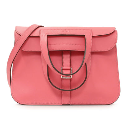 Exclusive Hermes Rose Azalee Evercolor Halzan 25 — Front View