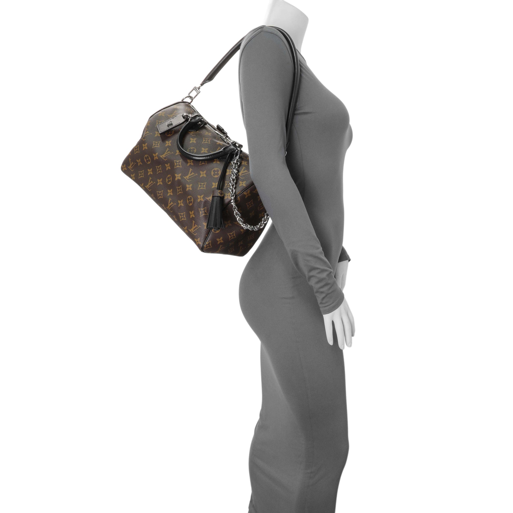 Exclusive Louis Vuitton Monogram Dark Speedy Soft 30 — Lifestyle View