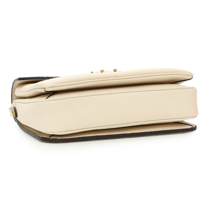 Exclusive Louis Vuitton Creme Empreinte Pochette Metis — Back View