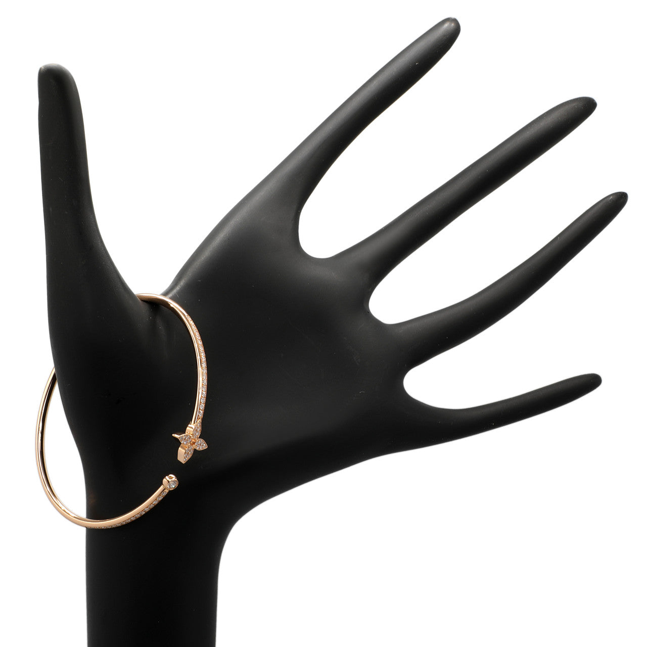 Exclusive Louis Vuitton 18K Pink Gold Diamond Idylle Blossom Twist Bracelet — Back View