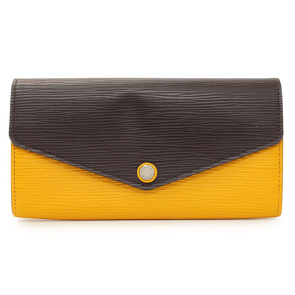 Exclusive Louis Vuitton Citron Cassis Epi Sarah Wallet NM — Front View