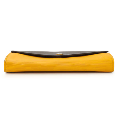 Exclusive Louis Vuitton Citron Cassis Epi Sarah Wallet NM — Back View