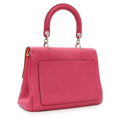 Exclusive Christian Dior Pink Bullcalf Small Be Dior Flap — Side View