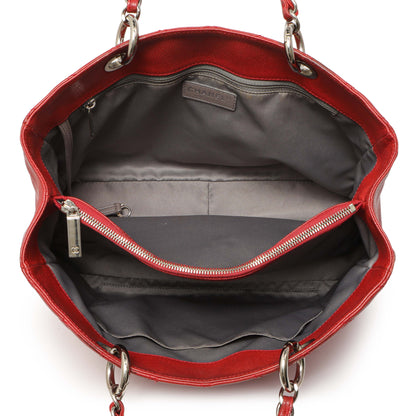 Exclusive Chanel Red Quilted Caviar Grand Shopping Tote GST — Alternate View 8