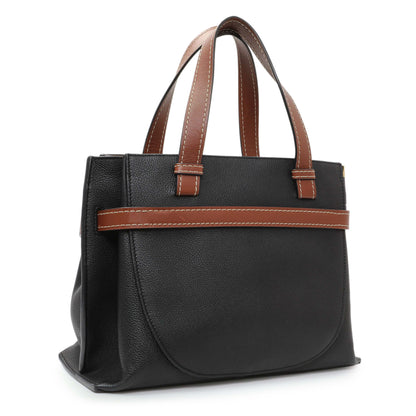 Exclusive Loewe Black Calfskin Small Gate Tote — Side View