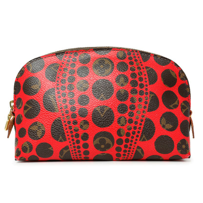 Exclusive Louis Vuitton Yayoi Kusama Monogram Pumpkin Dots Cosmetic Pouch — Front View
