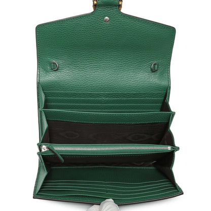 Exclusive Gucci Emerald Calfskin Mini Dionysus Chain Wallet — Top View