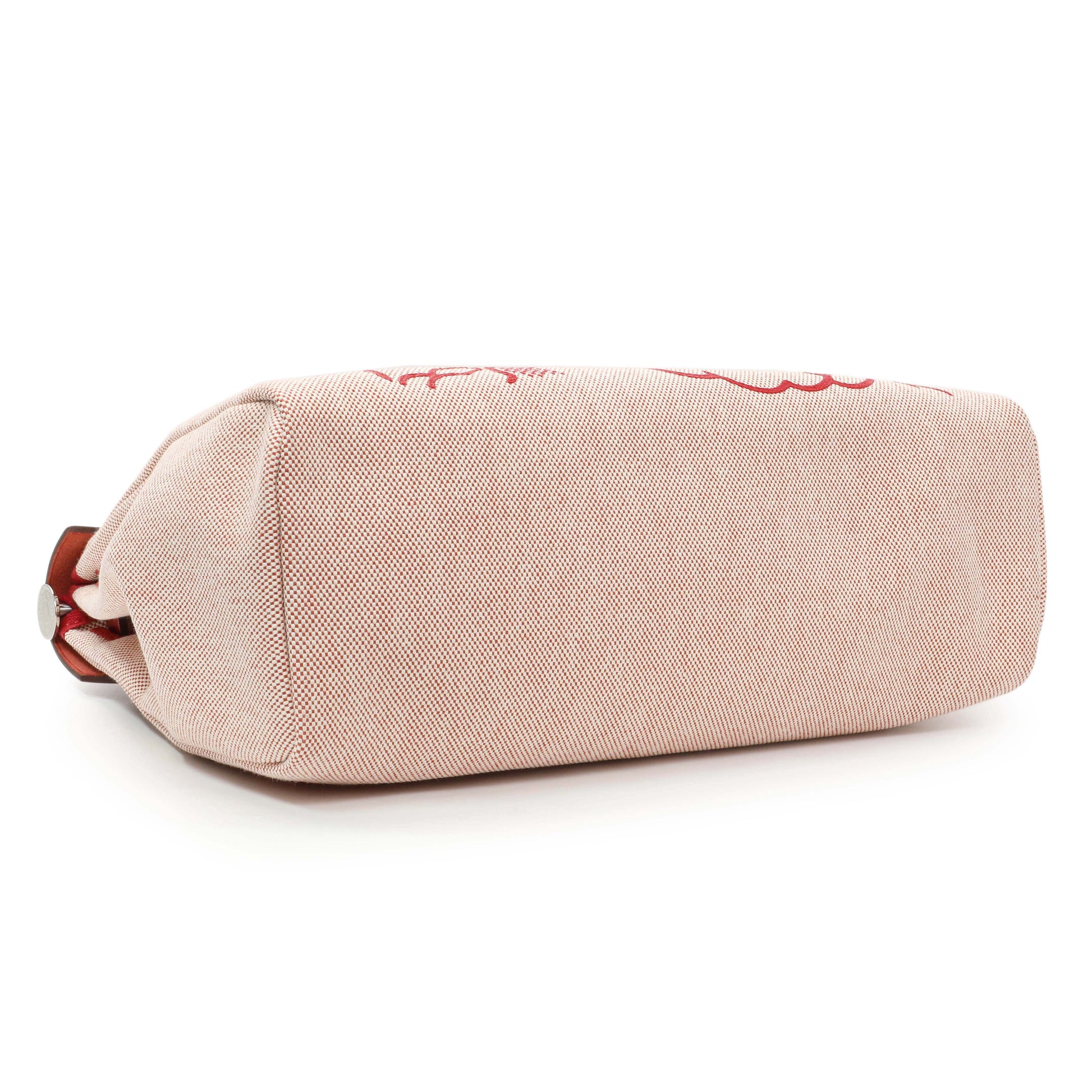 Exclusive Hermes Vache Hunter Rouge Piment Toile Pegase Pop Herbag Zip Retourne 31 PM — Back View
