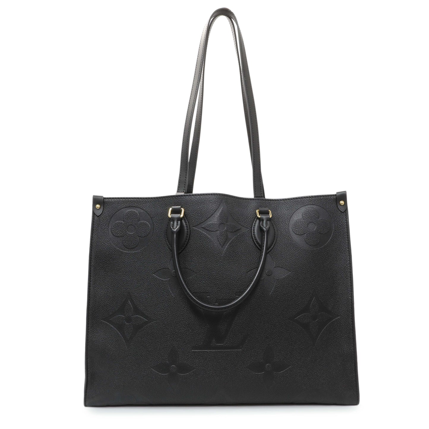 Exclusive Louis Vuitton Black Empreinte Onthego GM — Front View