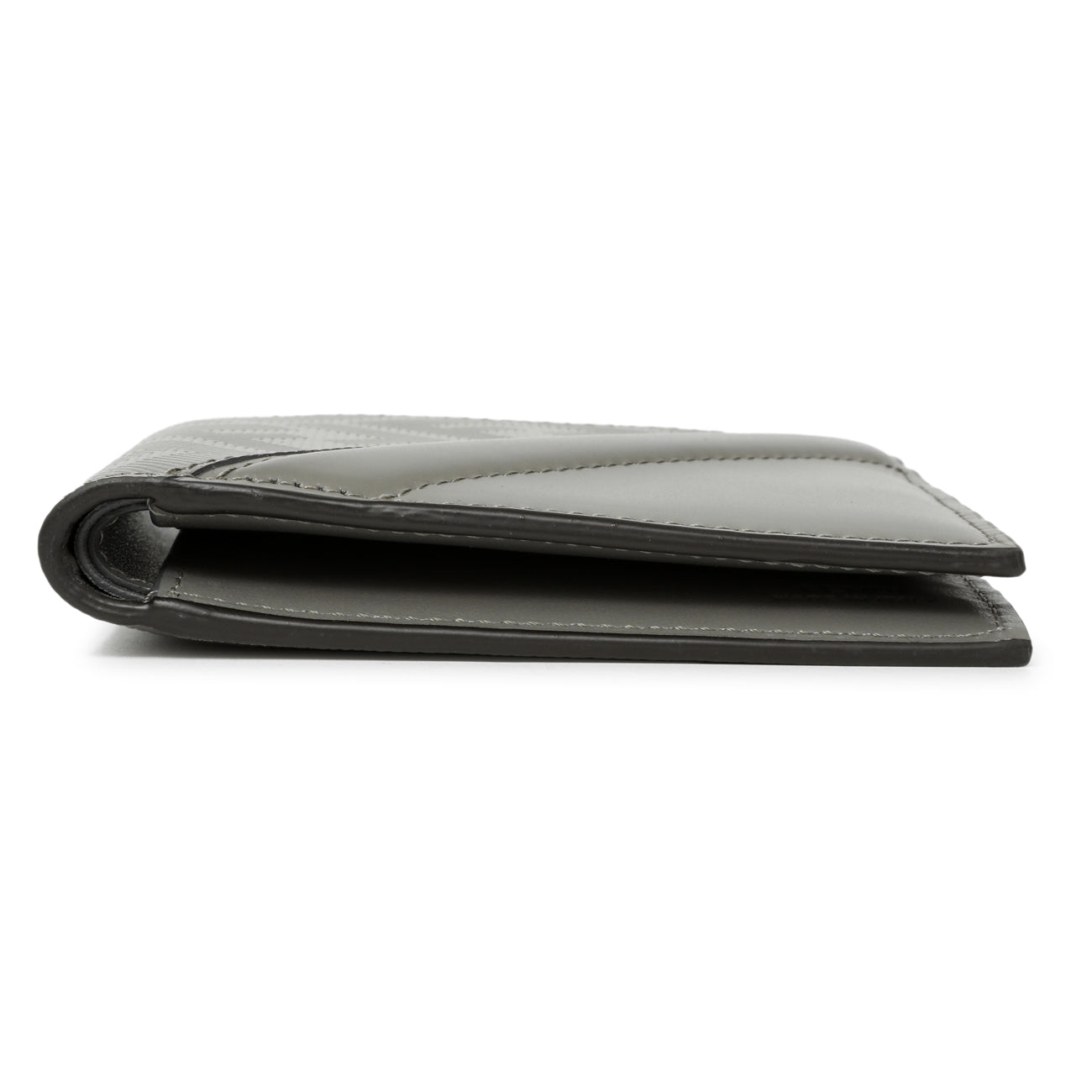 Exclusive Fendi Grey Vitello King Diagonal Bifold Wallet — Back View