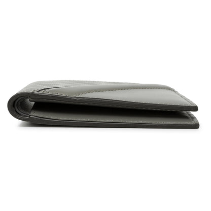 Exclusive Fendi Grey Vitello King Diagonal Bifold Wallet — Back View