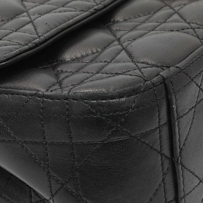 Exclusive Christian Dior Black Lambskin Cannage Medium Miss Dior Flap — Top View