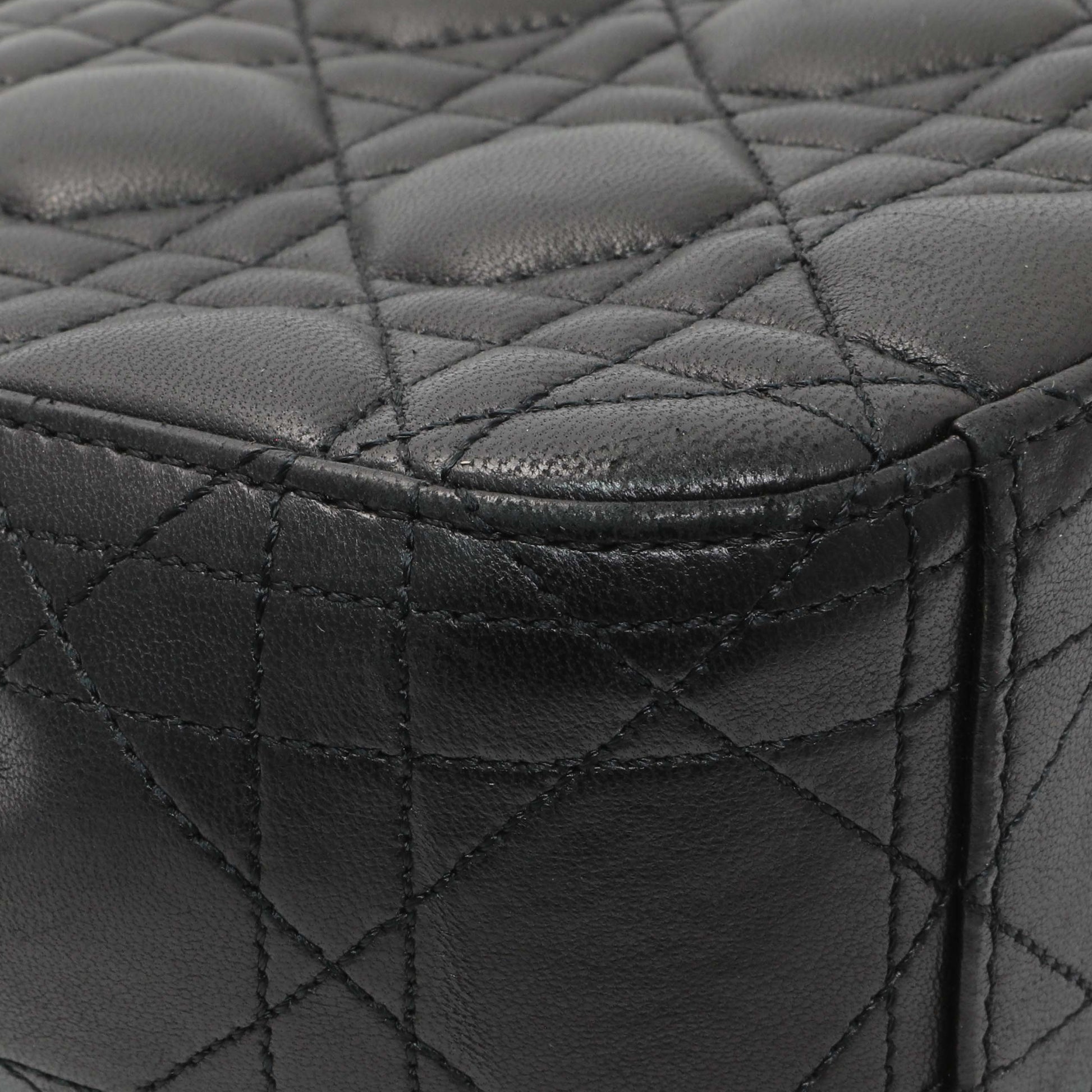 Exclusive Christian Dior Black Lambskin Cannage Medium Miss Dior Flap — Lifestyle View