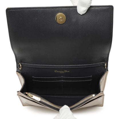 Exclusive Christian Dior Metallic Gold Patent Micro Cannage Diorama Wallet on Chain — Alternate View 8