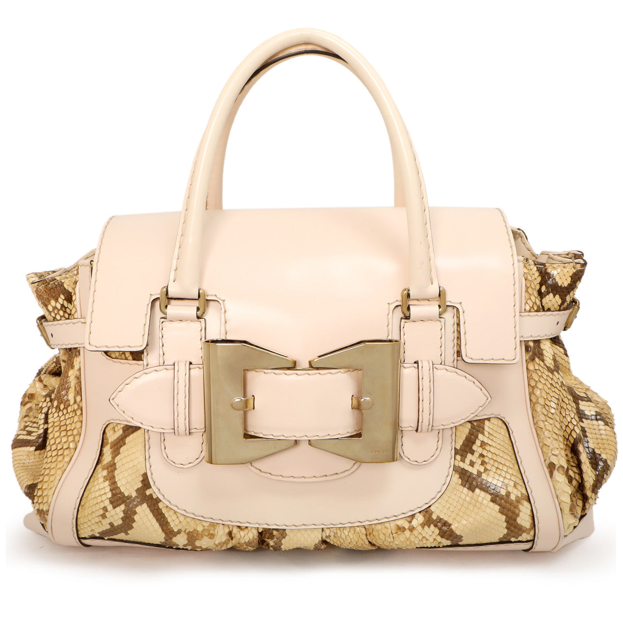 Exclusive Gucci Python Queen Large Top Handle — Front View