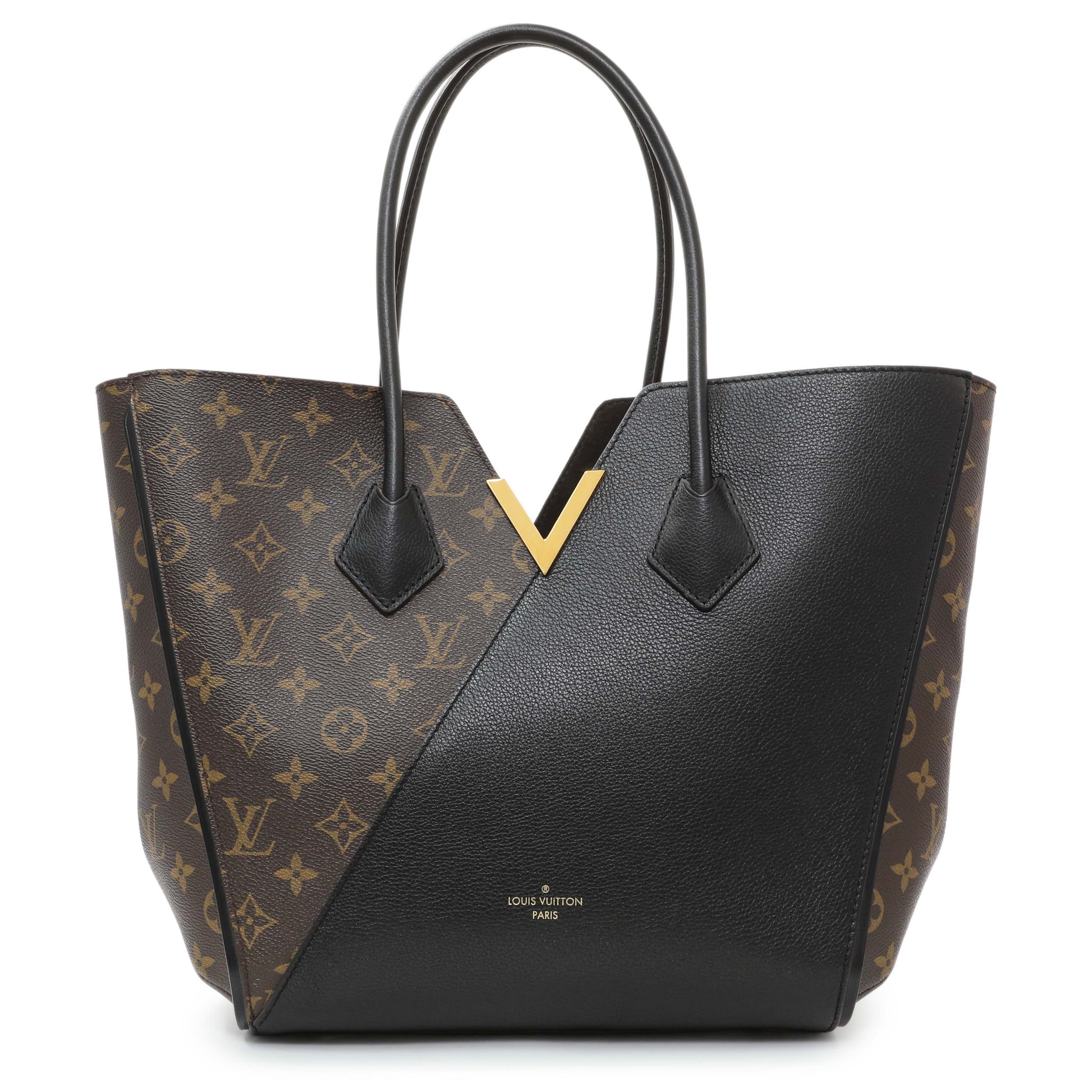 Exclusive Louis Vuitton Calfskin Monogram Kimono Tote Black — Front View