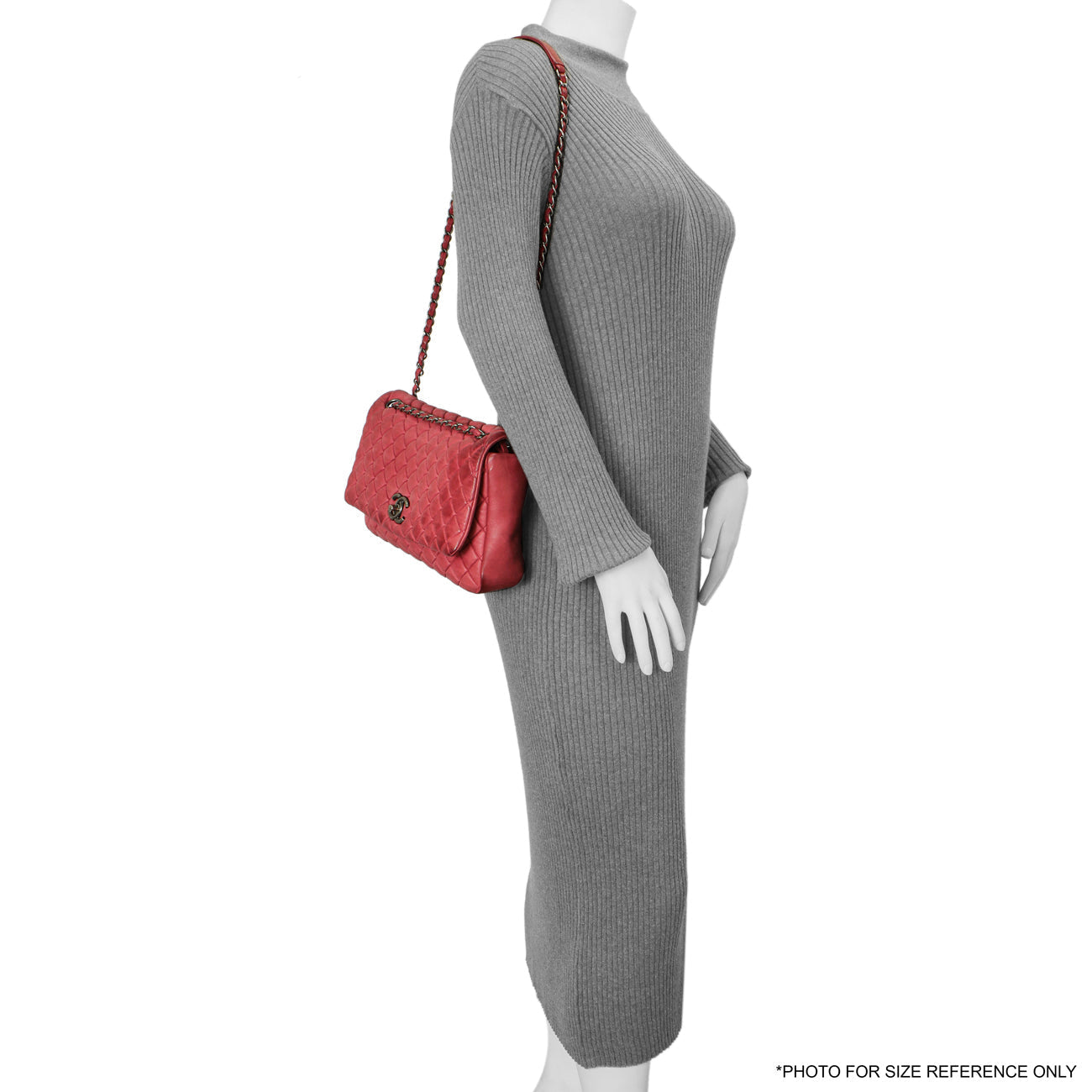 Exclusive Chanel Burgundy Quilted Iridescent Calfskin Large New Bubble Flap — Alternate View 16