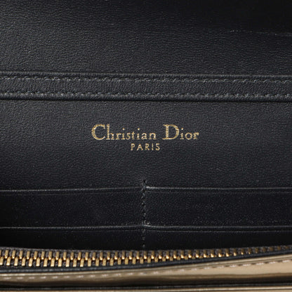 Exclusive Christian Dior Metallic Gold Patent Micro Cannage Diorama Wallet on Chain — Alternate View 9