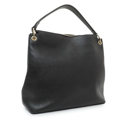 Exclusive Gucci Black Pebbled Calfskin Large Soho Hobo — Side View
