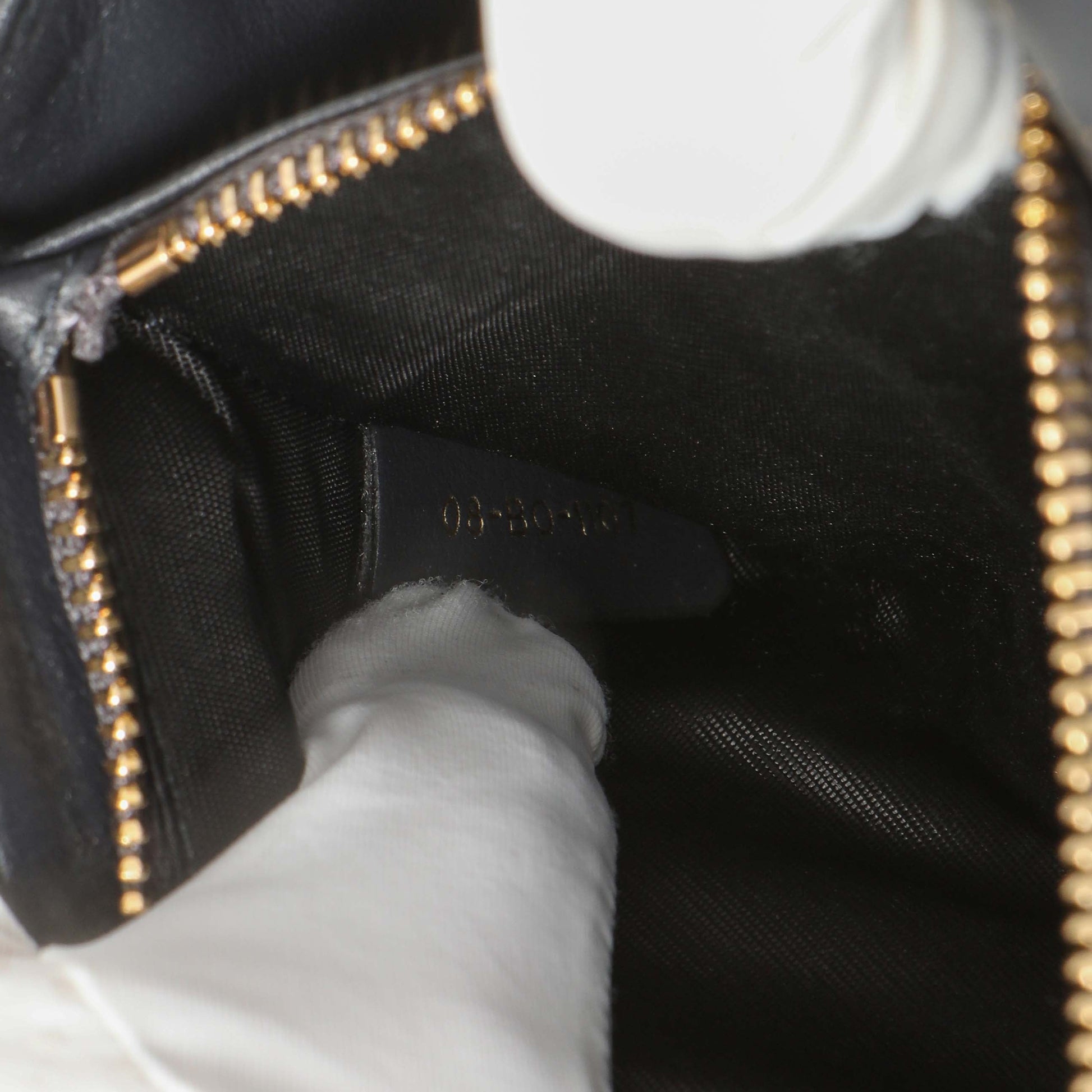 Exclusive Christian Dior Metallic Gold Patent Micro Cannage Diorama Wallet on Chain — Alternate View 10