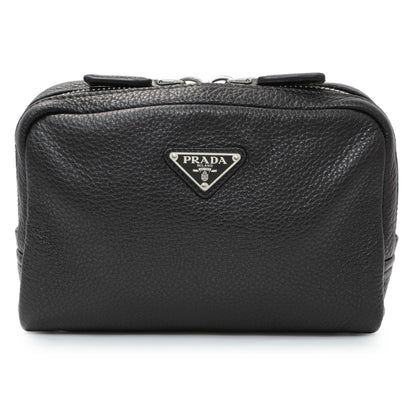 Exclusive Prada Vitello Daino Nero Shoulder Bag — Front View