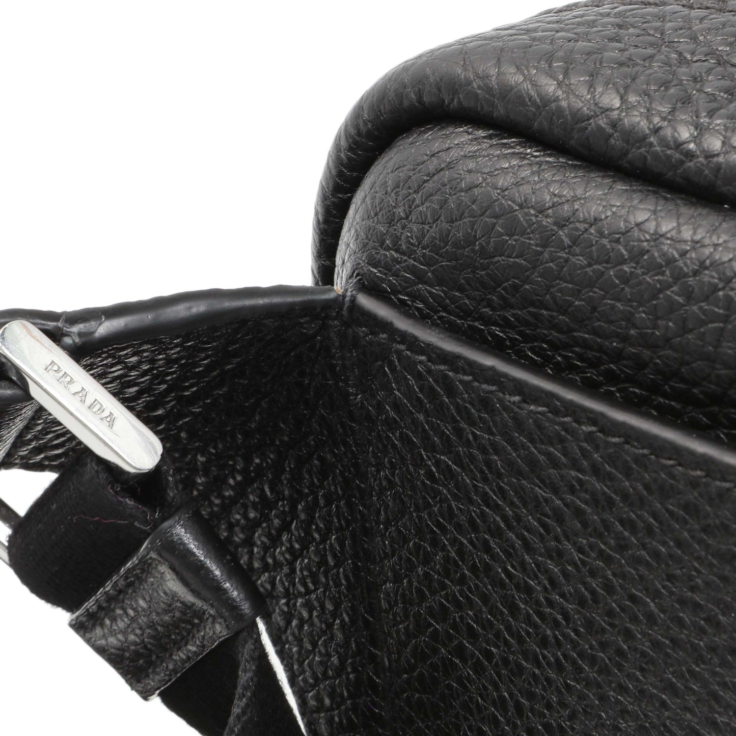 Exclusive Prada Vitello Daino Nero Shoulder Bag — Alternate View 11
