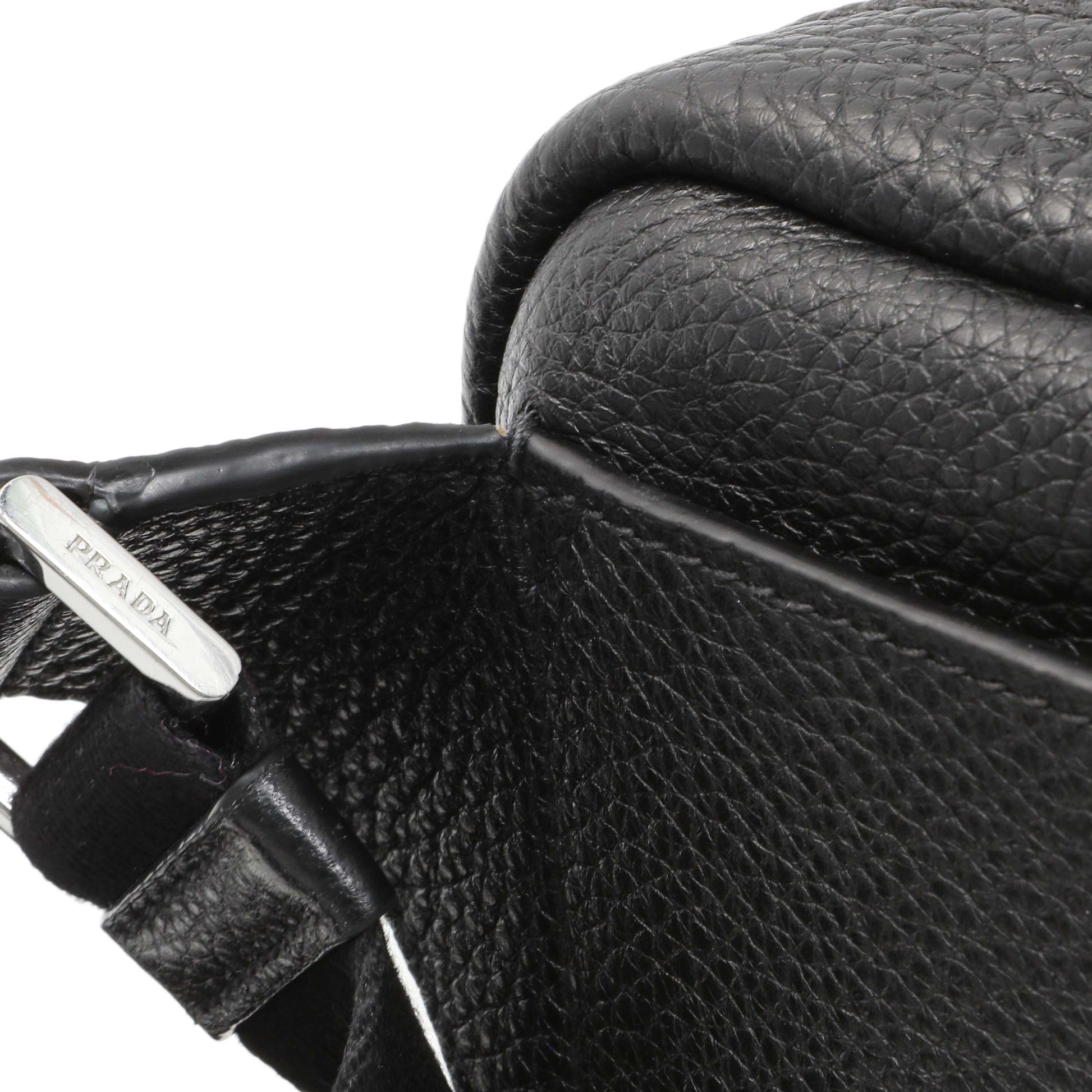 Exclusive Prada Vitello Daino Nero Shoulder Bag — Alternate View 11