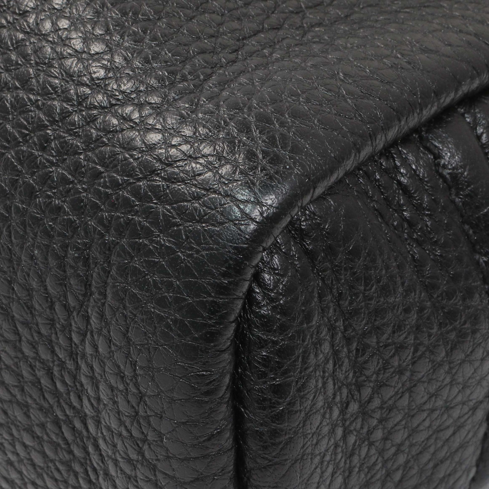 Exclusive Prada Vitello Daino Nero Shoulder Bag — Detail View