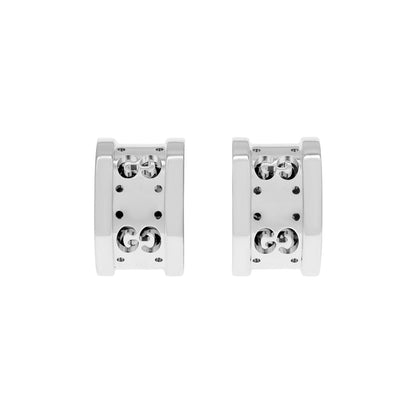 Exclusive Gucci 18K White Gold Icon Twirl Earrings — Front View