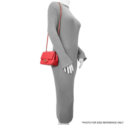 Exclusive Chanel Red Quilted Lambskin Mini Square Flap — Alternate View 8