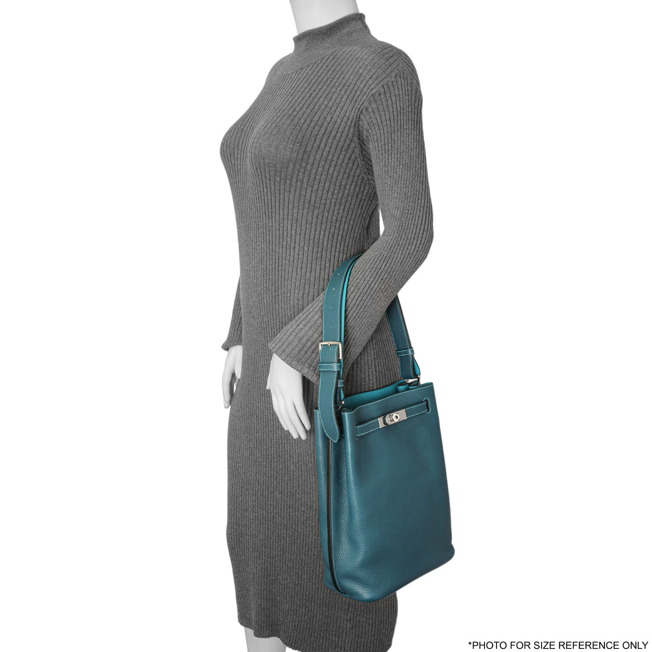 Exclusive Hermes Bleu Izmir Turquoise Togo Verso So Kelly 22 — Alternate View 7