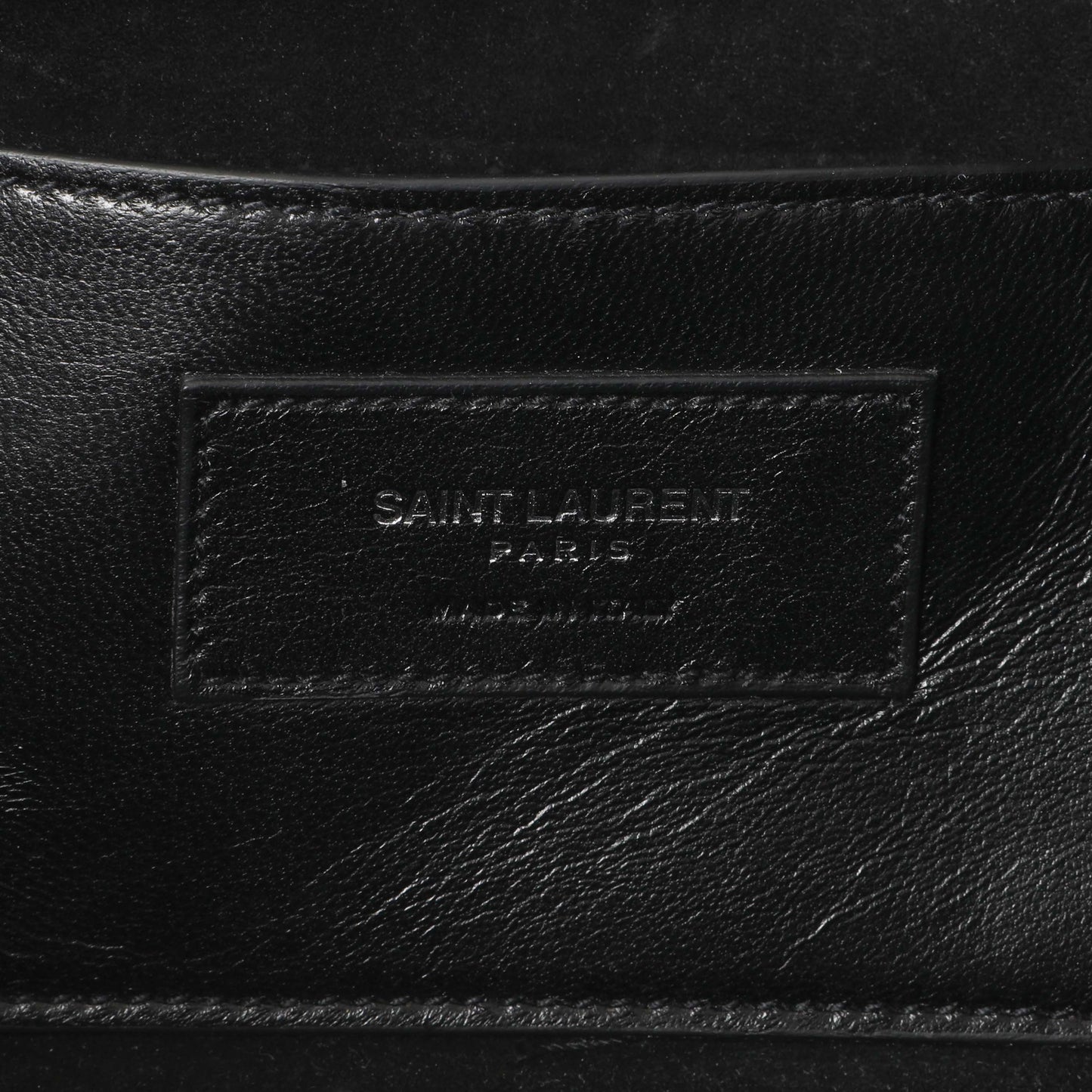 Exclusive Saint Laurent Black Snakeskin Monogram Kate Tassel Satchel — Detail View