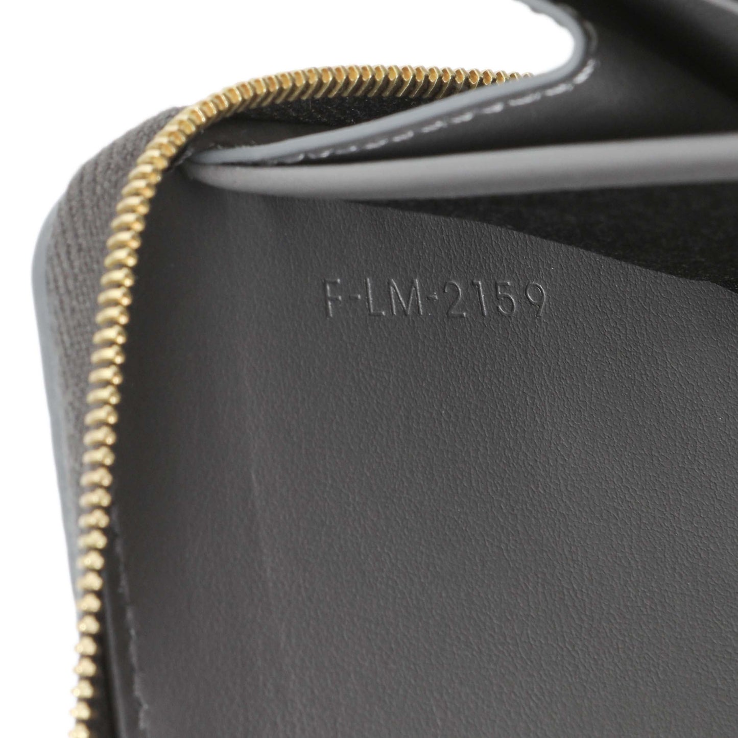 Exclusive Celine Grey Calfskin Large Zip Around Multifunction Wallet — Detail View