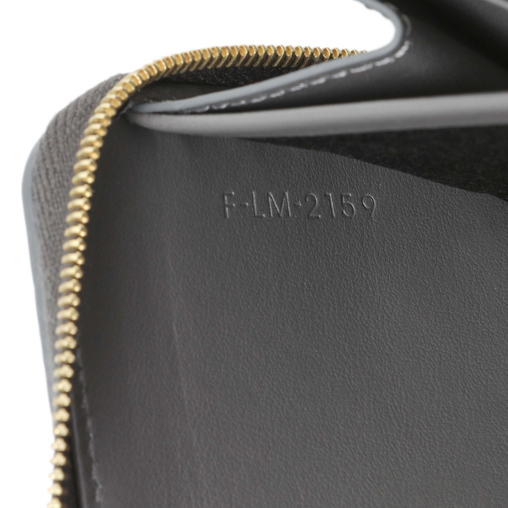 Exclusive Celine Grey Calfskin Large Zip Around Multifunction Wallet — Detail View
