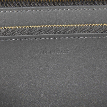Exclusive Celine Grey Calfskin Large Zip Around Multifunction Wallet — Lifestyle View