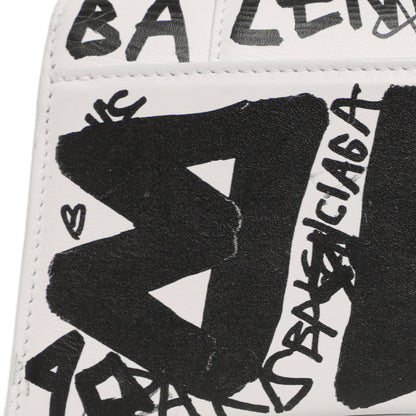 Exclusive Balenciaga White Calfskin Graffiti Hourglass Top Handle Bag  XS — Alternate View 12