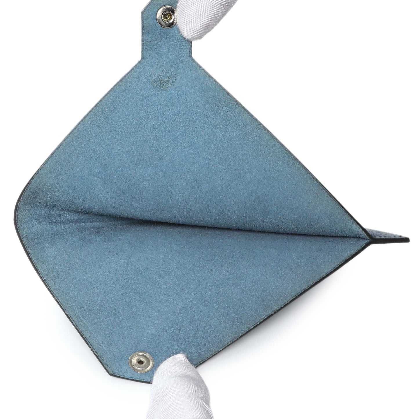 Exclusive Hermes Blue Tarmac Passport Holder — Detail View