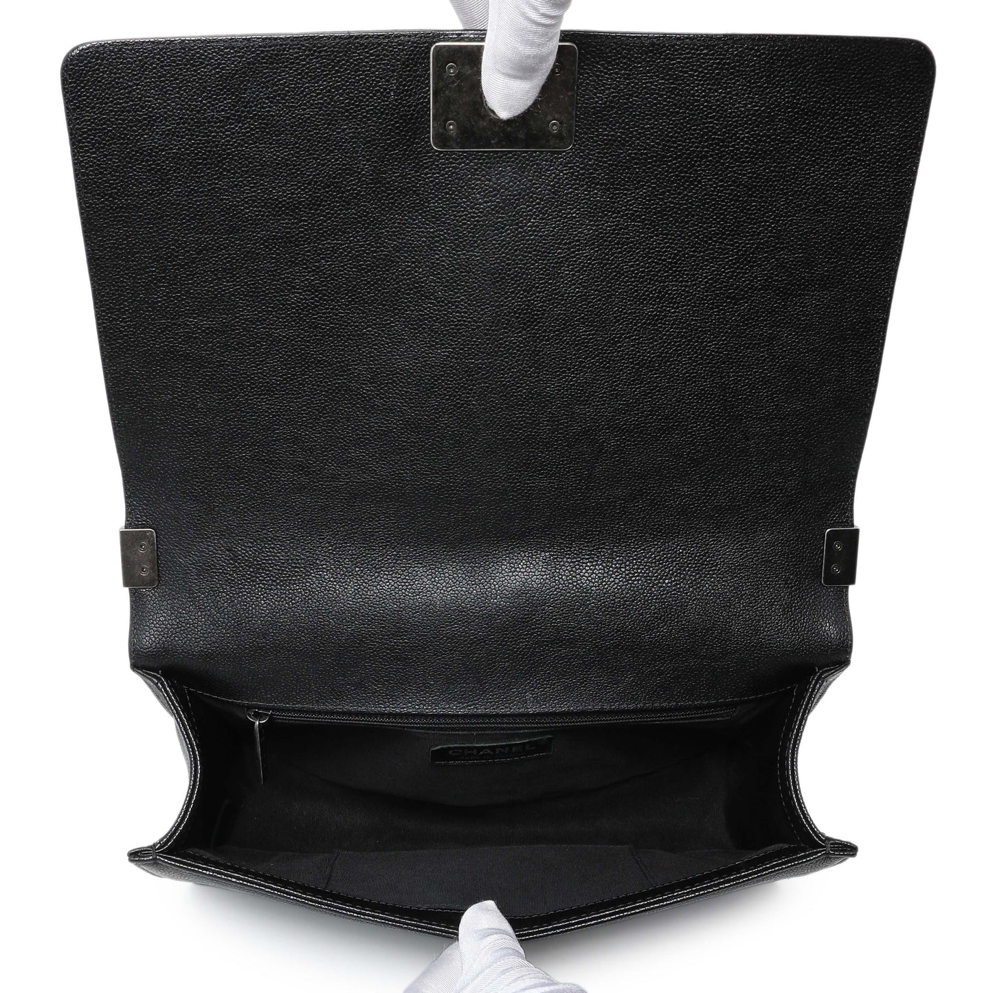 Exclusive Chanel Black Quilted Caviar New Medium Boy Bag — Alternate View 8