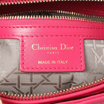 Exclusive Christian Dior Fuchsia Lambskin Cannage Large Lady Dior — Alternate View 9