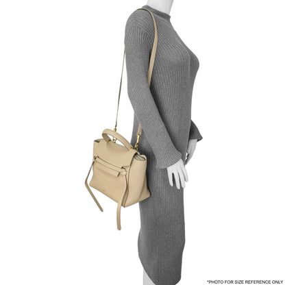 Exclusive Celine Light Taupe Grained Calfskin Micro Belt Bag — Alternate View 11