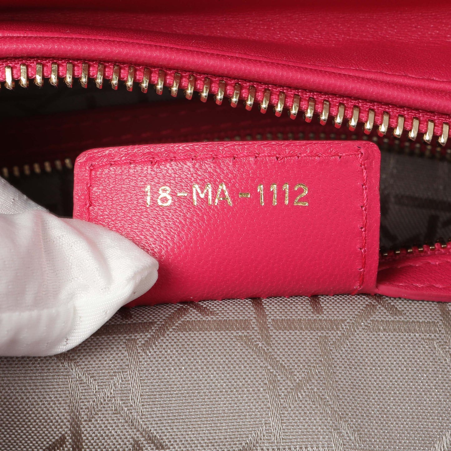 Exclusive Christian Dior Fuchsia Lambskin Cannage Large Lady Dior — Alternate View 10